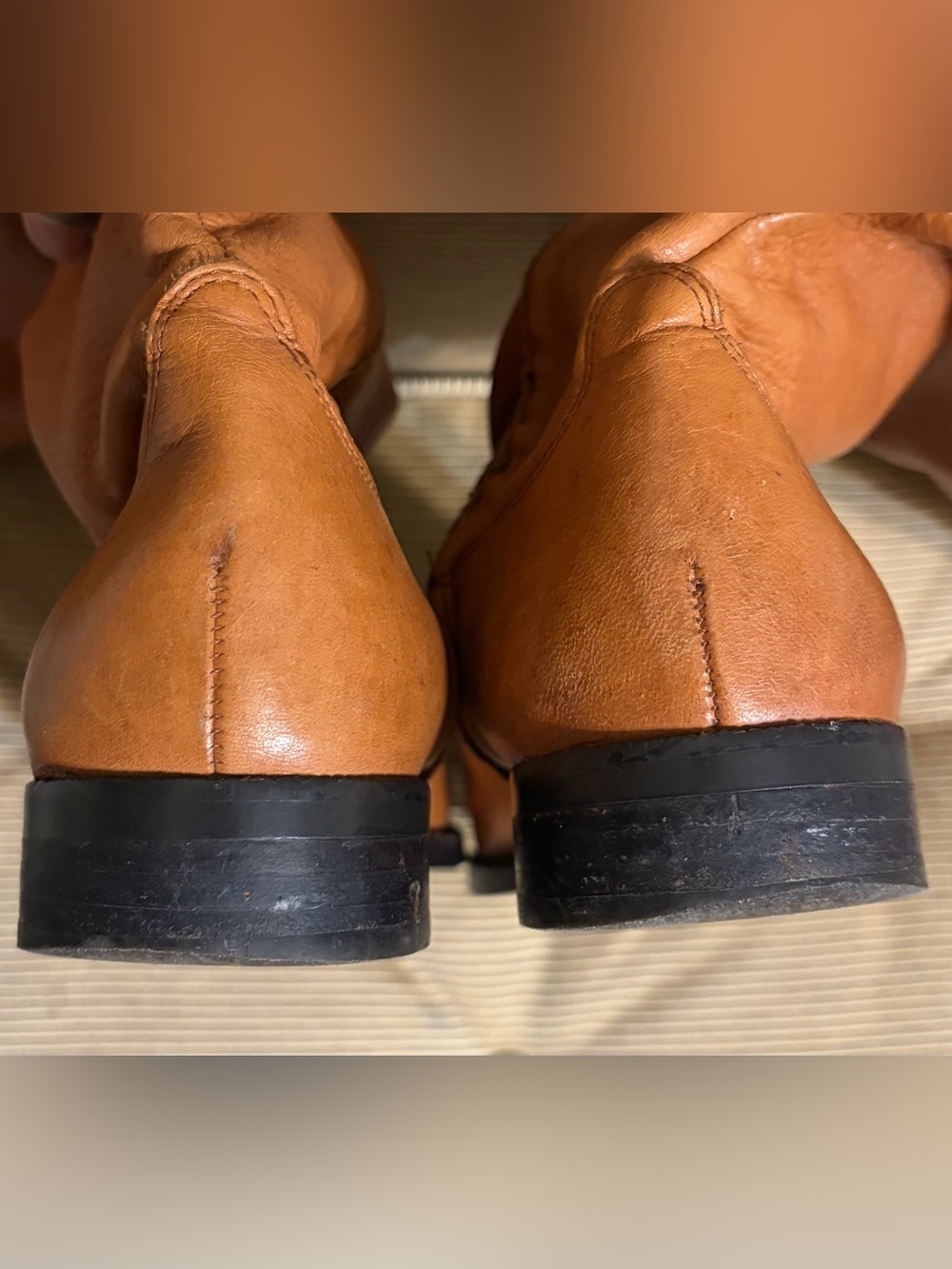 Lauren Ralph Lauren Jenessa Women's Leather Riding Boots, Deep Saddle Tan - Sz 9 - Picture 15 of 16